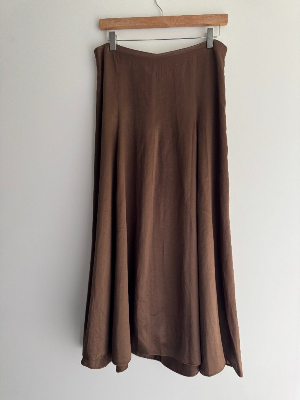 Vince Paneled Satin Slip, Size 10, Verona Brown